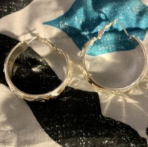 Silver hoop earrings